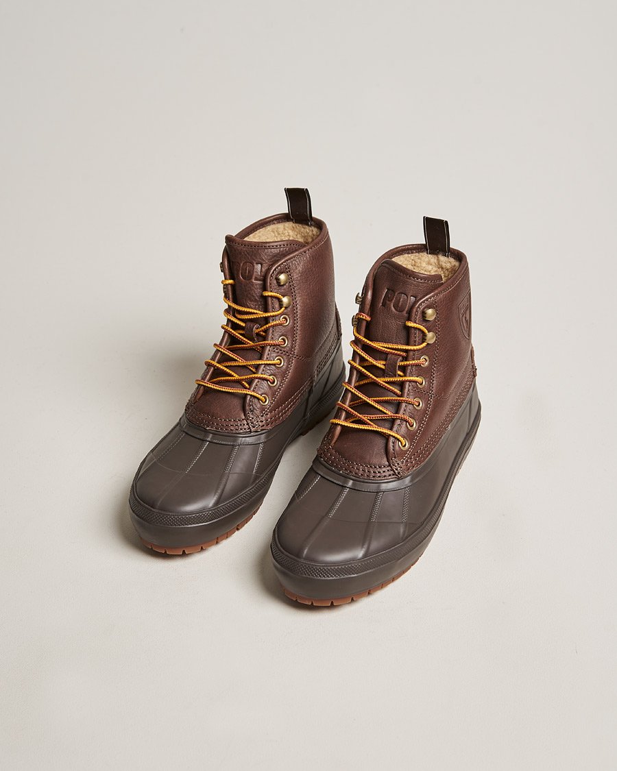 Herr | Snörkängor | Polo Ralph Lauren | Claus Leather Boots Dark Brown