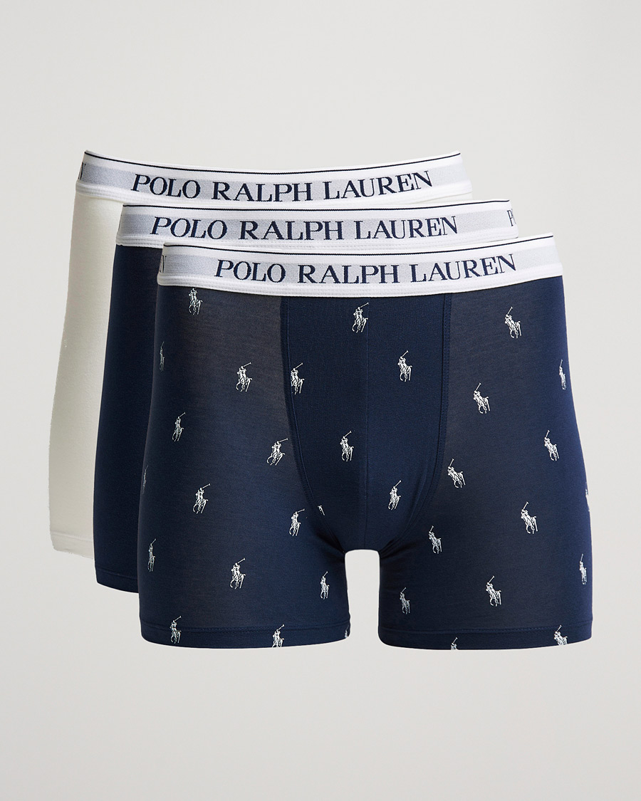 Herr | Underkläder | Polo Ralph Lauren | 3-Pack Boxer Brief Navy/White/Navy Pony