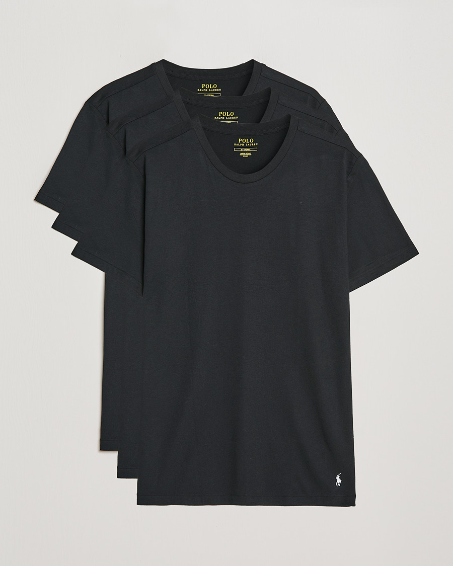 Herr | Kortärmade t-shirts | Polo Ralph Lauren | 3-Pack Crew Neck Tee Black
