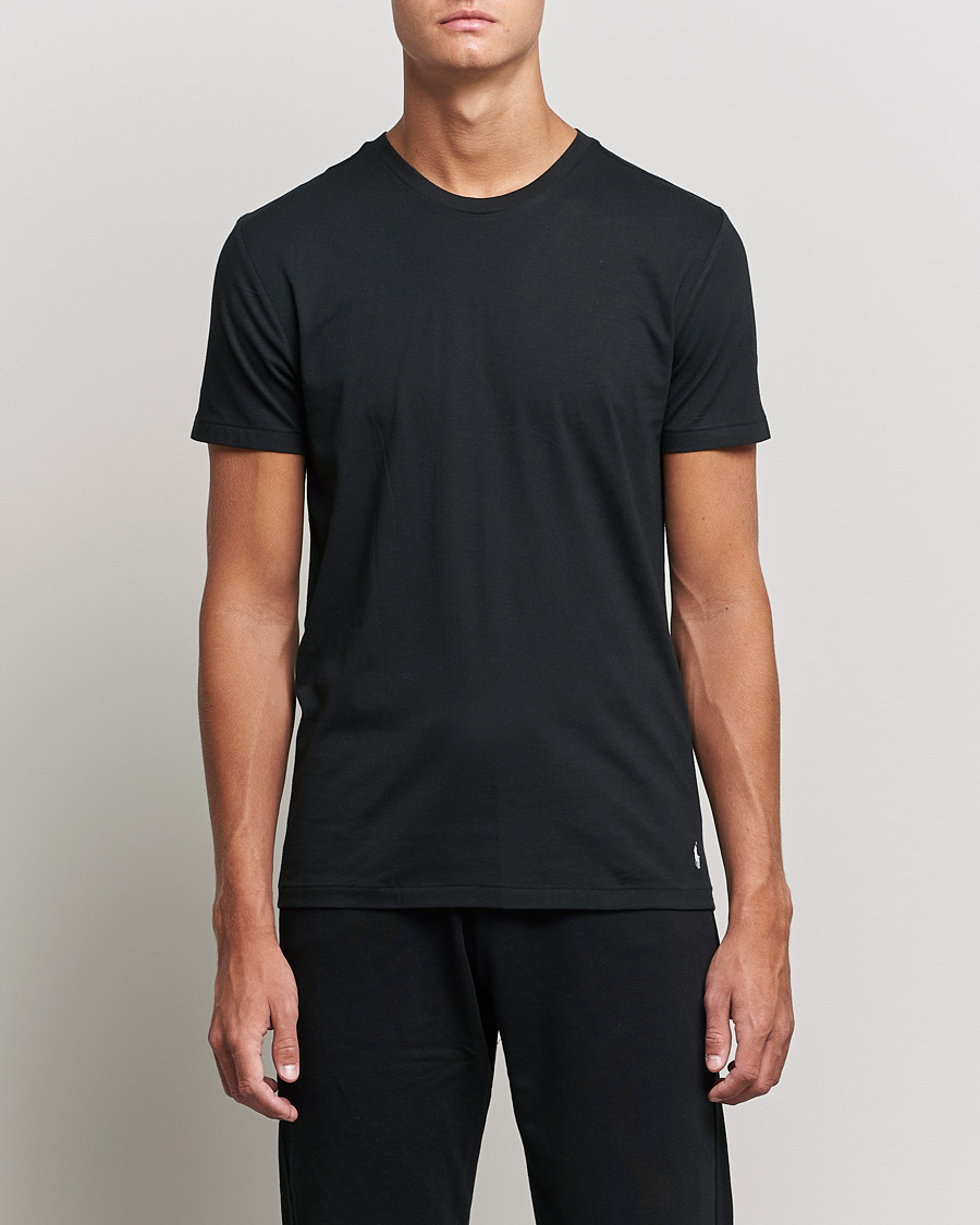 Herr | Svarta t-shirts | Polo Ralph Lauren | 3-Pack Crew Neck T-Shirt Black