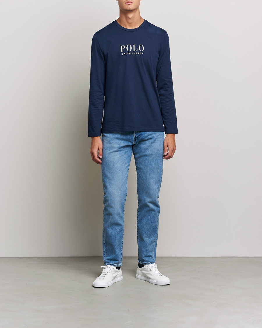 Herr | Långärmade t-shirts | Polo Ralph Lauren | Liquid Cotton Logo Long Sleeve Tee Cruise Navy