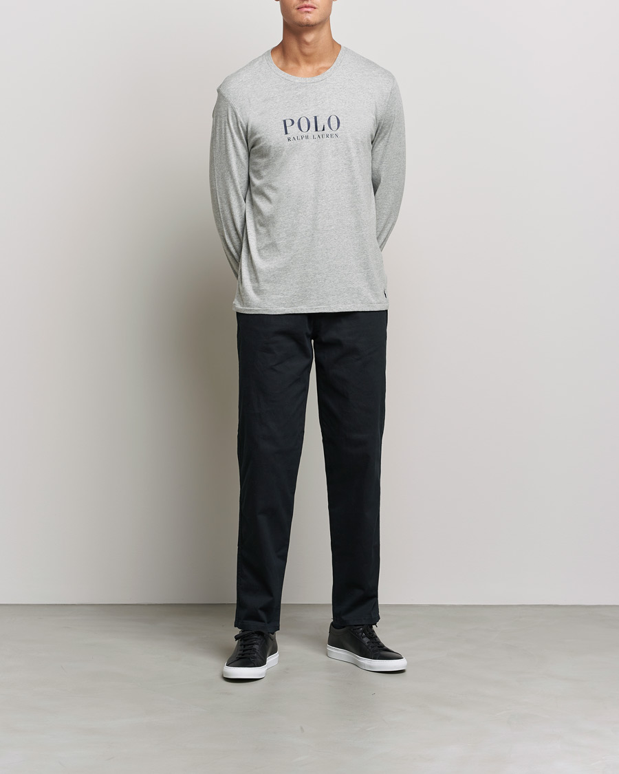 Herr | Långärmade t-shirts | Polo Ralph Lauren | Liquid Cotton Logo Long Sleeve Tee Andover Heather