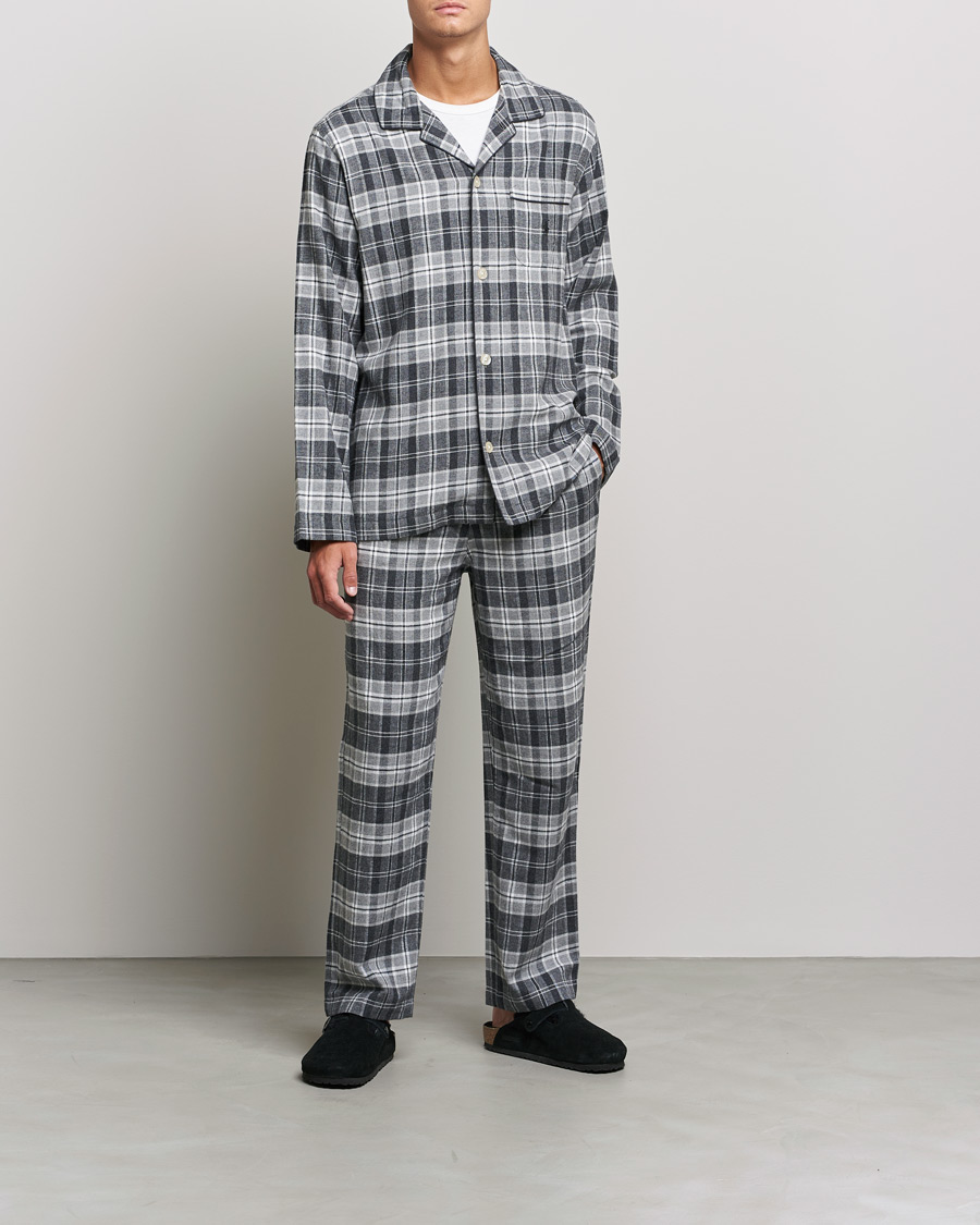 Herr | Wardrobe basics | Polo Ralph Lauren | Checked Flannel Pyjama Set Grey Heather