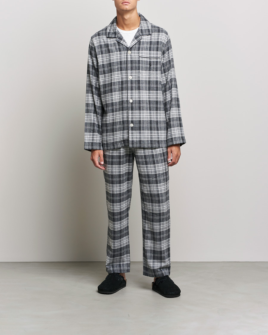 Herr | Pyjamasset | Polo Ralph Lauren | Checked Flannel Pyjama Set Grey Heather
