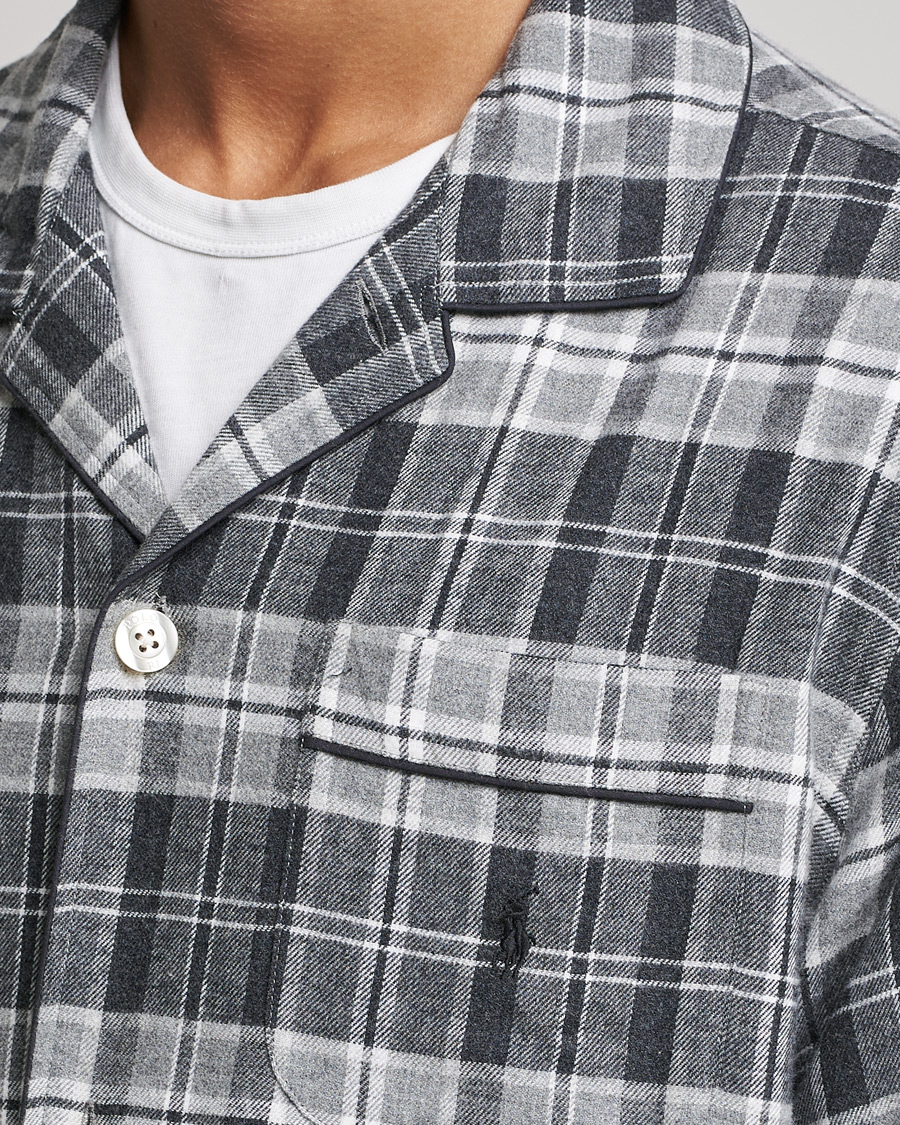 Herr | Pyjamas & Morgonrockar | Polo Ralph Lauren | Checked Flannel Pyjama Set Grey Heather