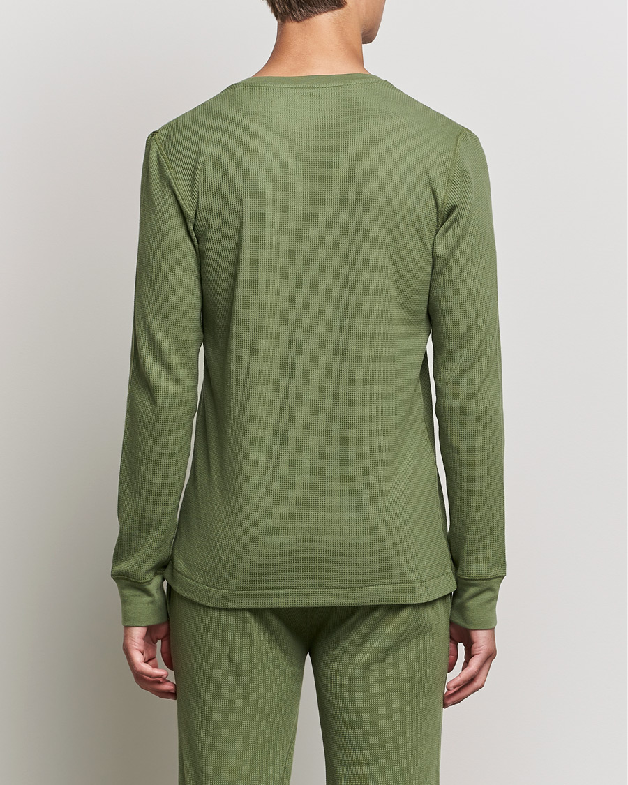 Herr | T-Shirts | Polo Ralph Lauren | Waffle Long Sleeve Crew Neck Army Olive