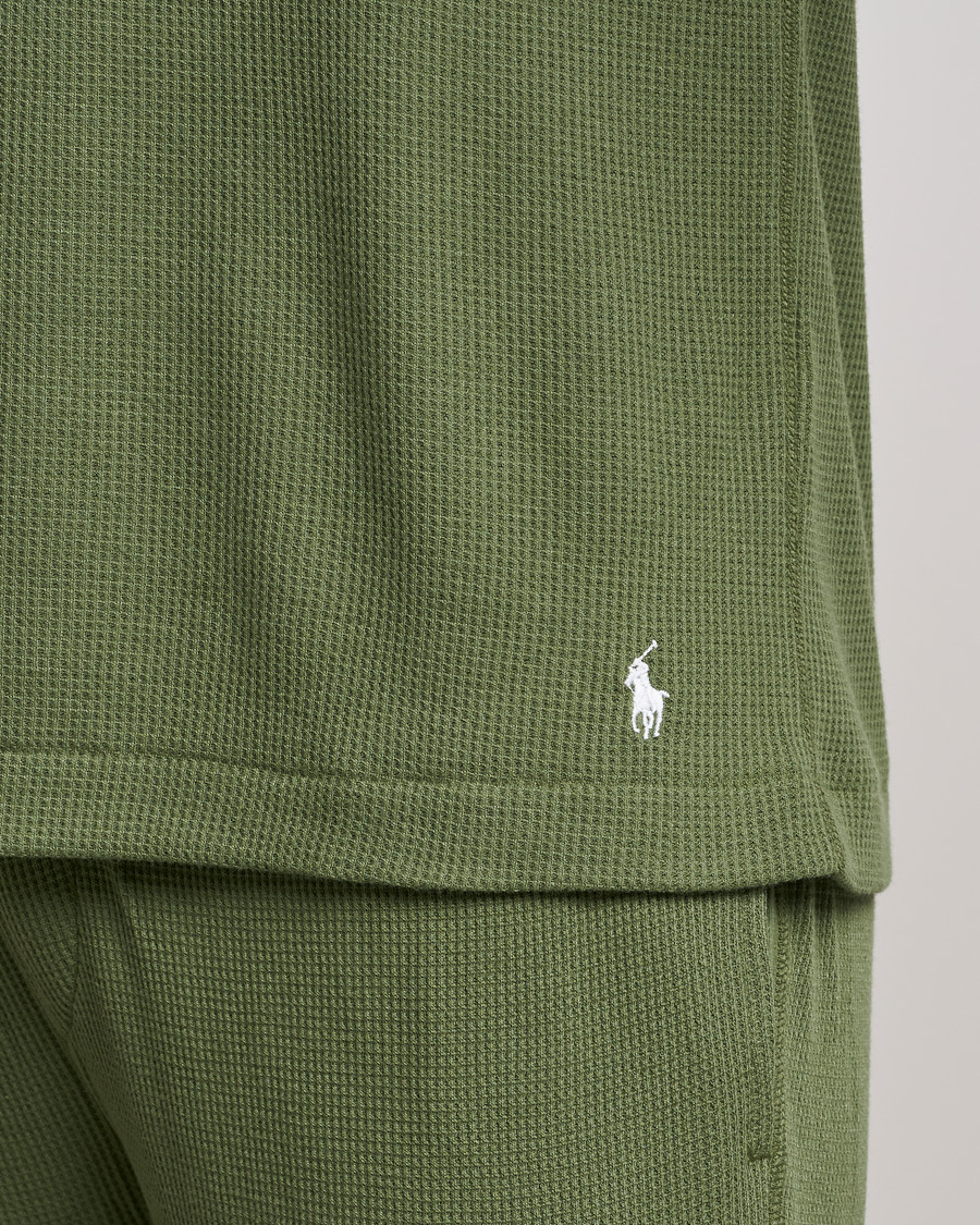 Herr | T-Shirts | Polo Ralph Lauren | Waffle Long Sleeve Crew Neck Army Olive