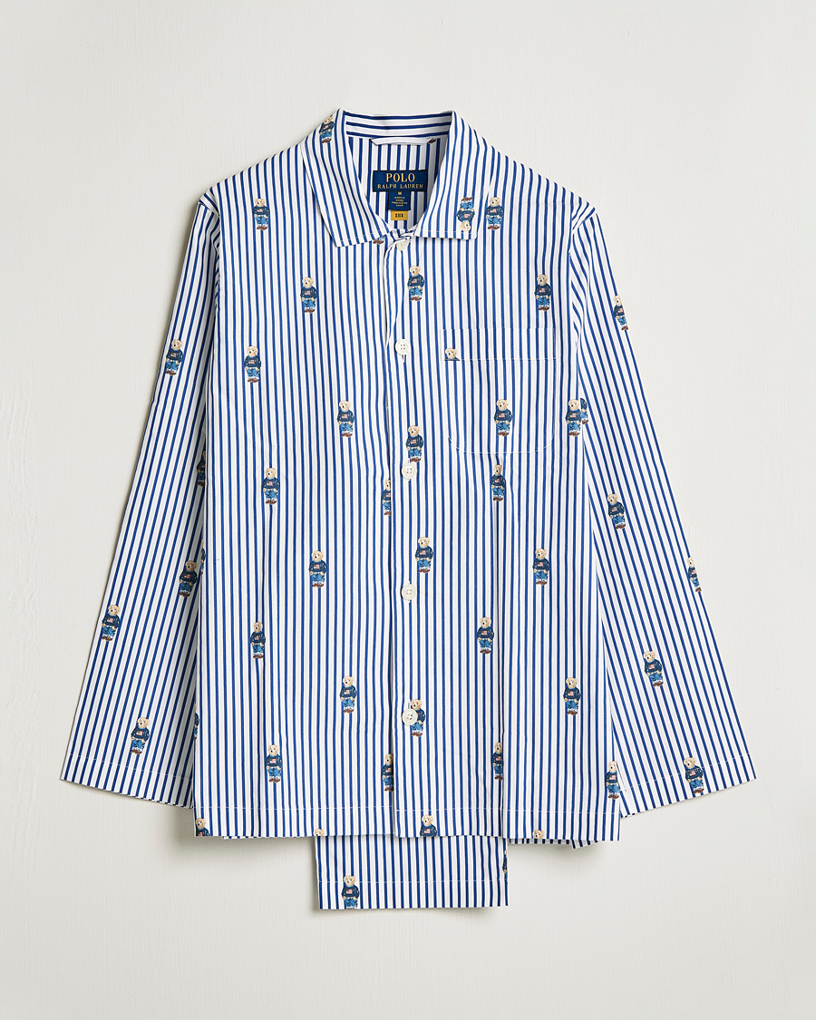 Herr | Pyjamas & Morgonrockar | Polo Ralph Lauren | Bear Striped Pyjama Set Blue/White