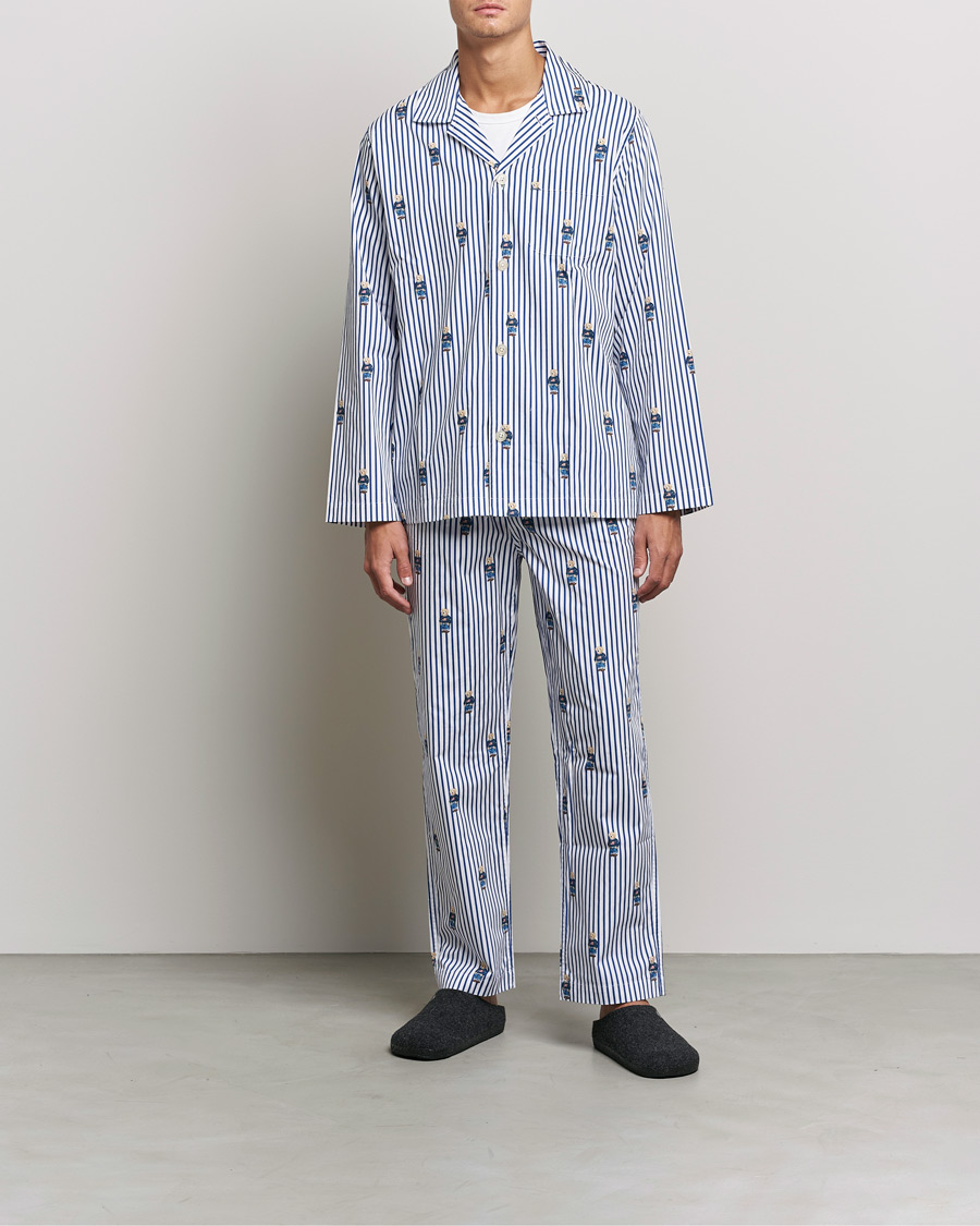 Herr | Pyjamas & Morgonrockar | Polo Ralph Lauren | Bear Striped Pyjama Set Blue/White