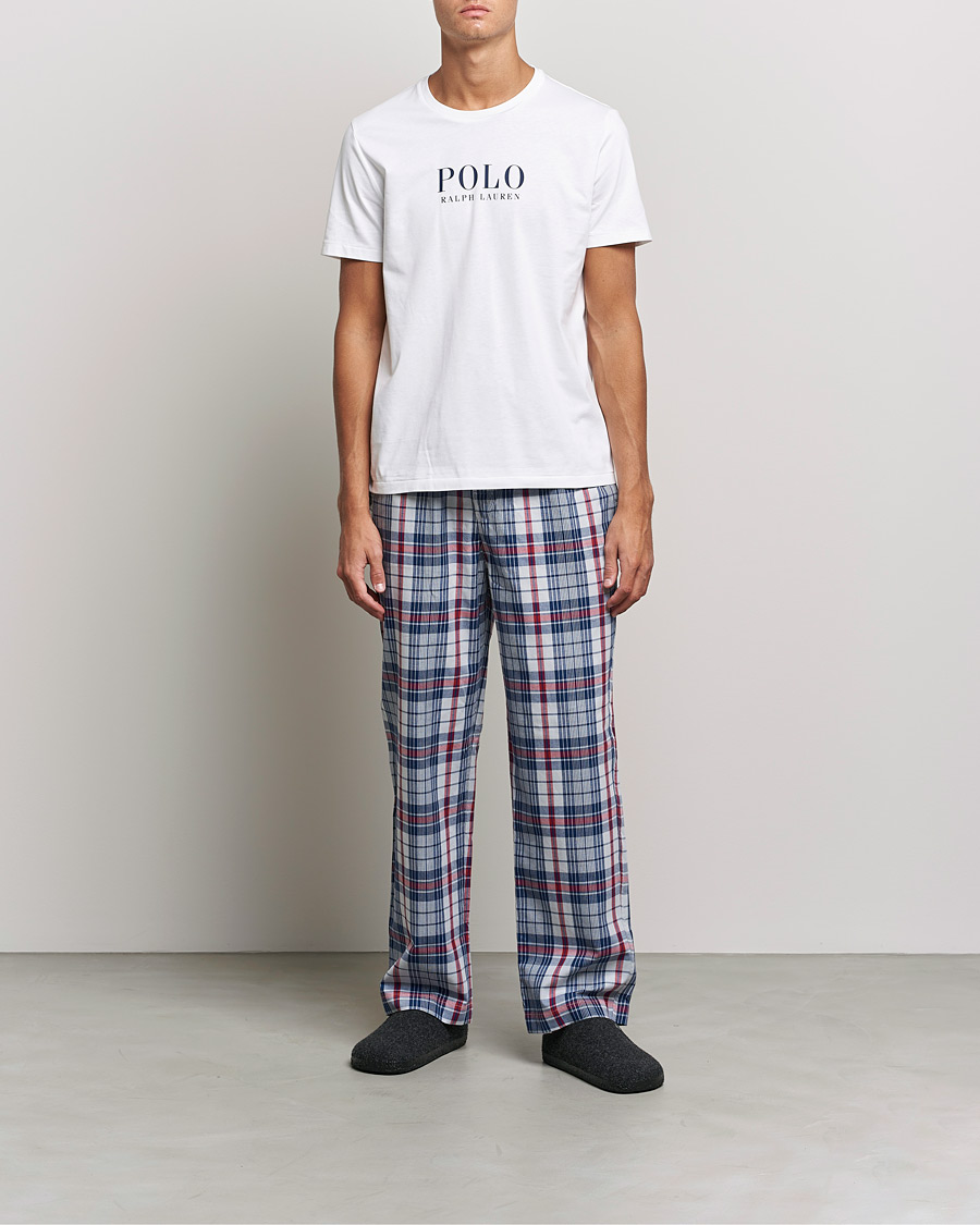 Herr | Pyjamas | Polo Ralph Lauren | Cotton Checked Pyjama Set White/Red