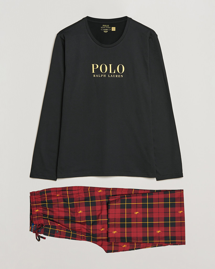 Herr | Pyjamas & Morgonrockar | Polo Ralph Lauren | Cotton Checked Pyjama Set Black/Red