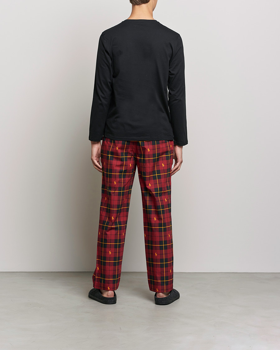 Herr | Pyjamasset | Polo Ralph Lauren | Cotton Checked Pyjama Set Black/Red