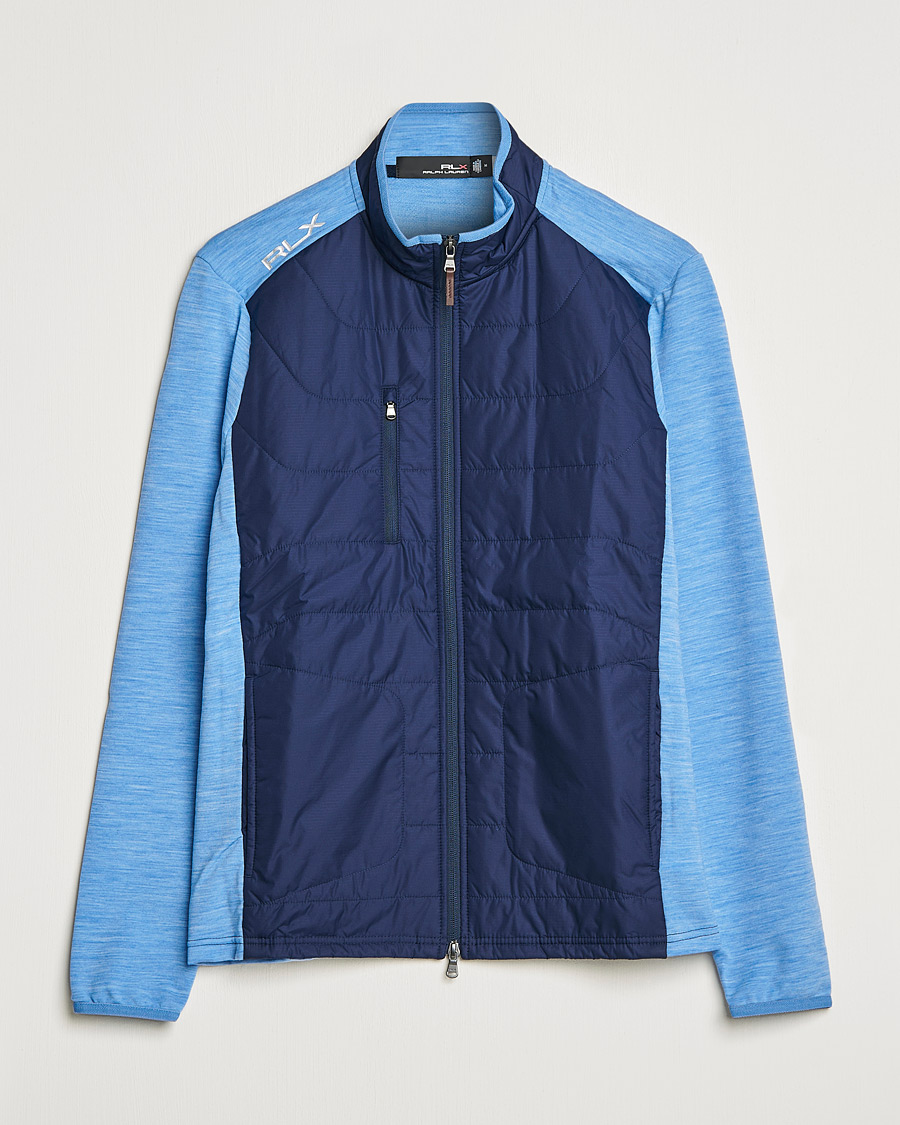 Herr | Tröjor | RLX Ralph Lauren | Performance Wool Full Zip Hybrid Sweater Navy/Blue