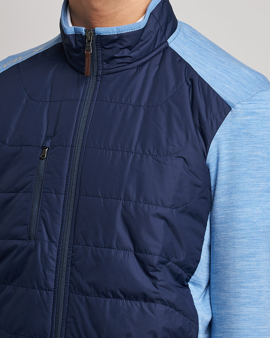 Herr | Tröjor | RLX Ralph Lauren | Performance Wool Full Zip Hybrid Sweater Navy/Blue