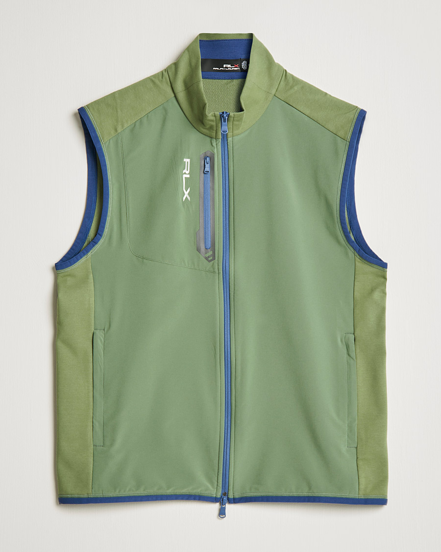 Herr | Västar | RLX Ralph Lauren | Techy Terry Vest Cargo Green/Light Navy