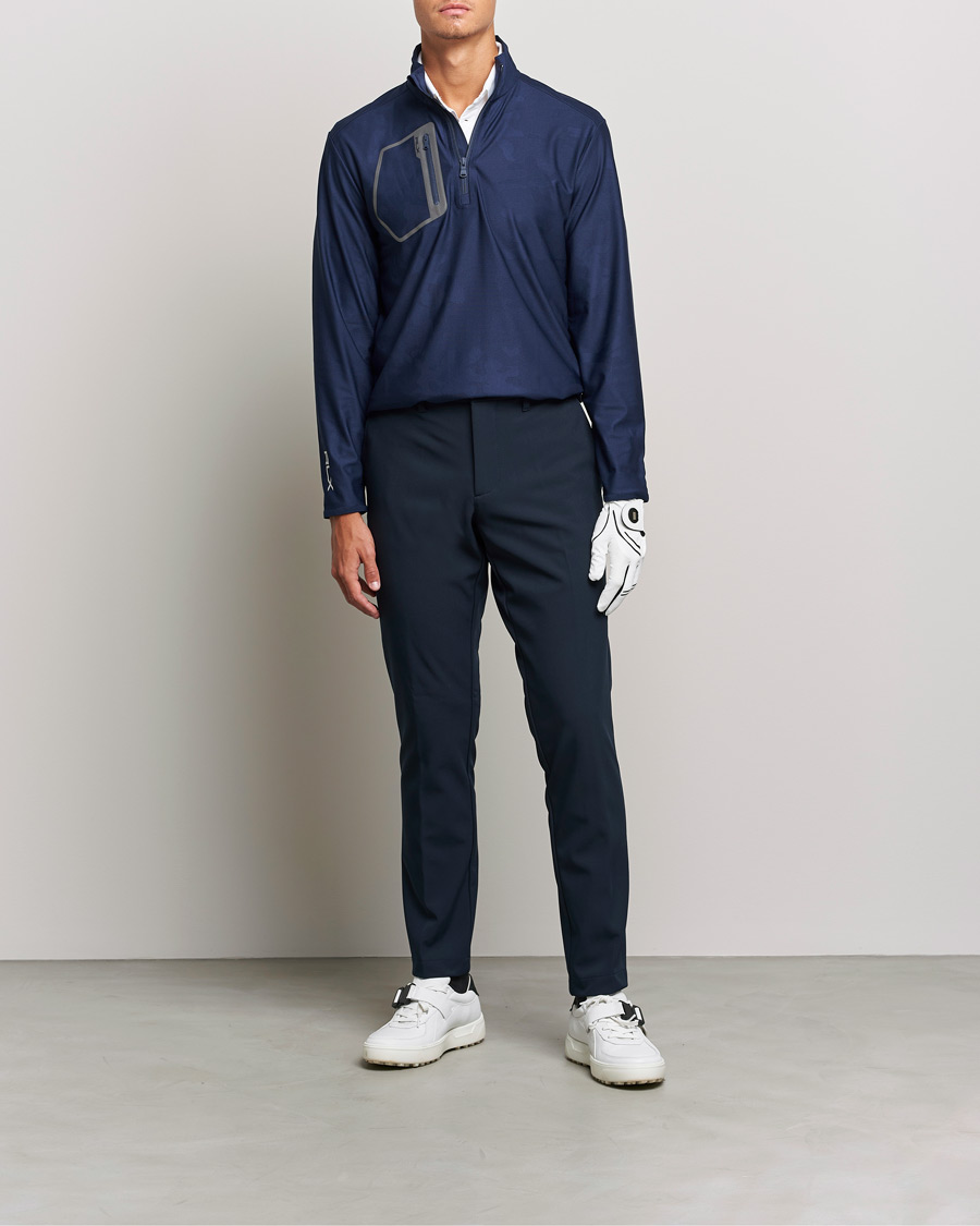 Herr | Tröjor | RLX Ralph Lauren | Luxury Performance Jersey Half-Zip French Navy Camo