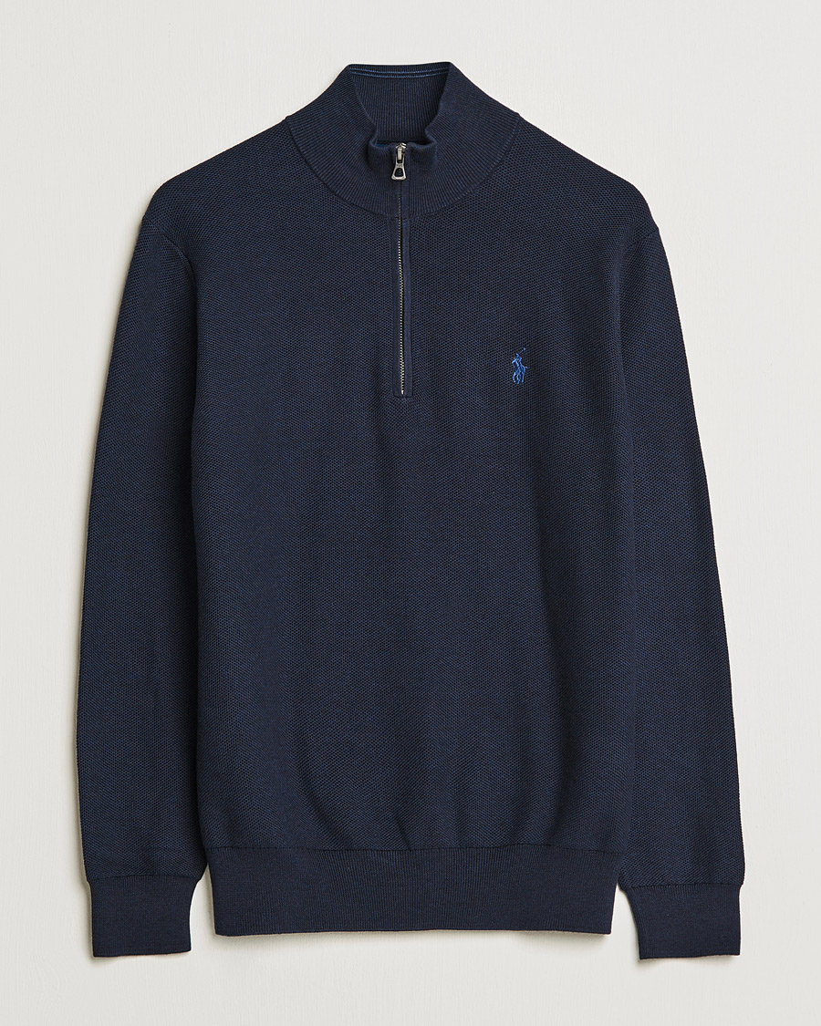 Herr | Tröjor | Polo Ralph Lauren | Textured Half-Zip Navy Heather