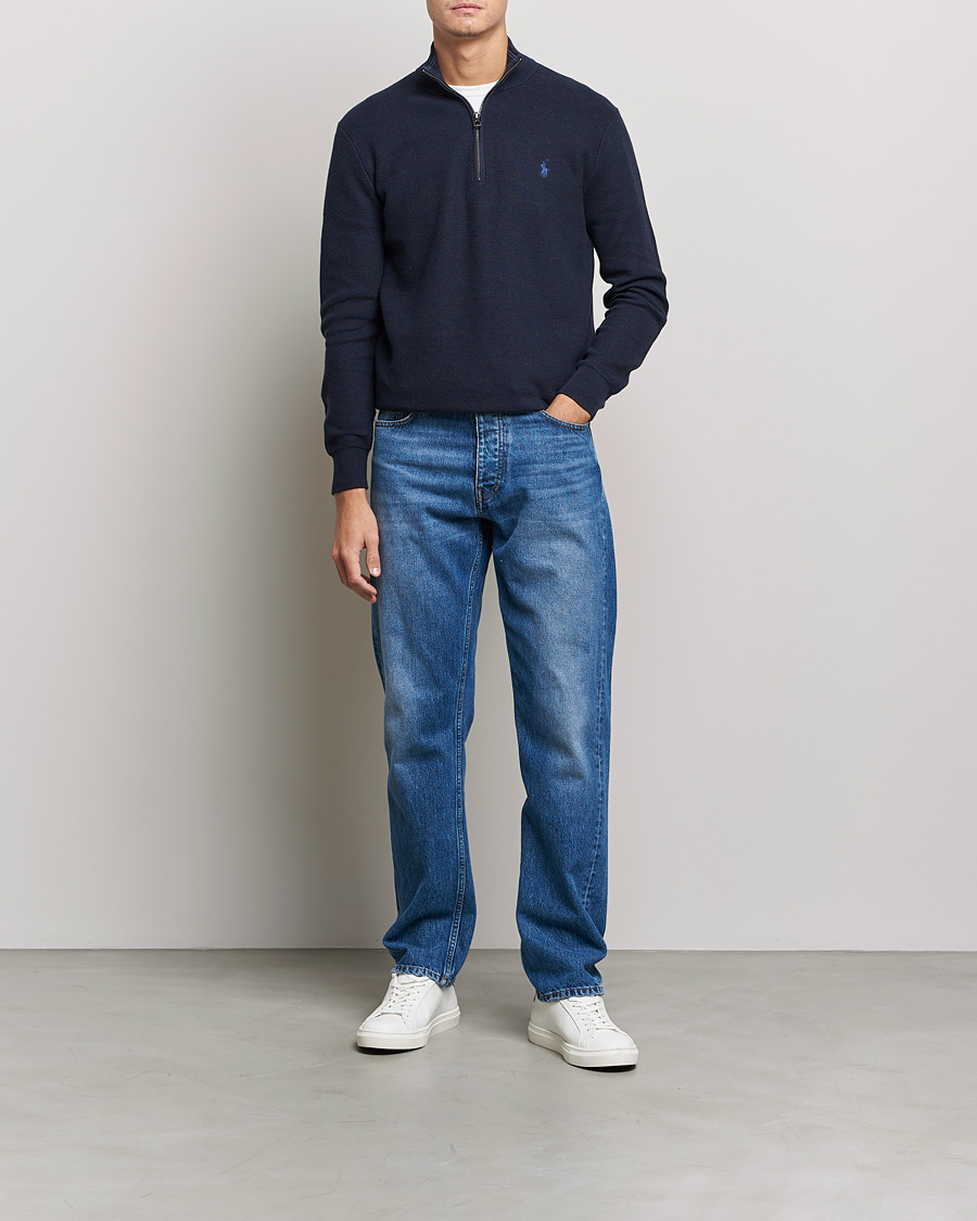 Herr | Tröjor | Polo Ralph Lauren | Textured Half-Zip Navy Heather