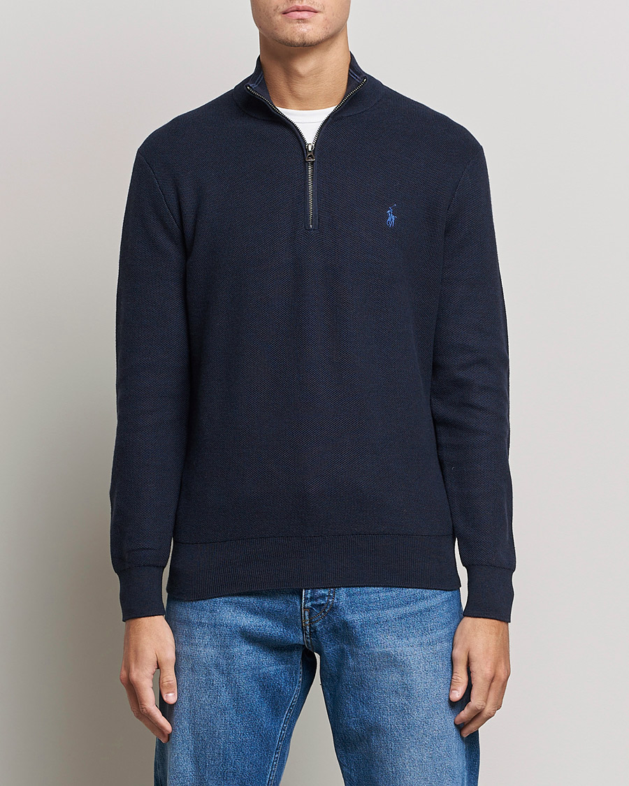 Herr | Tröjor | Polo Ralph Lauren | Textured Half-Zip Navy Heather