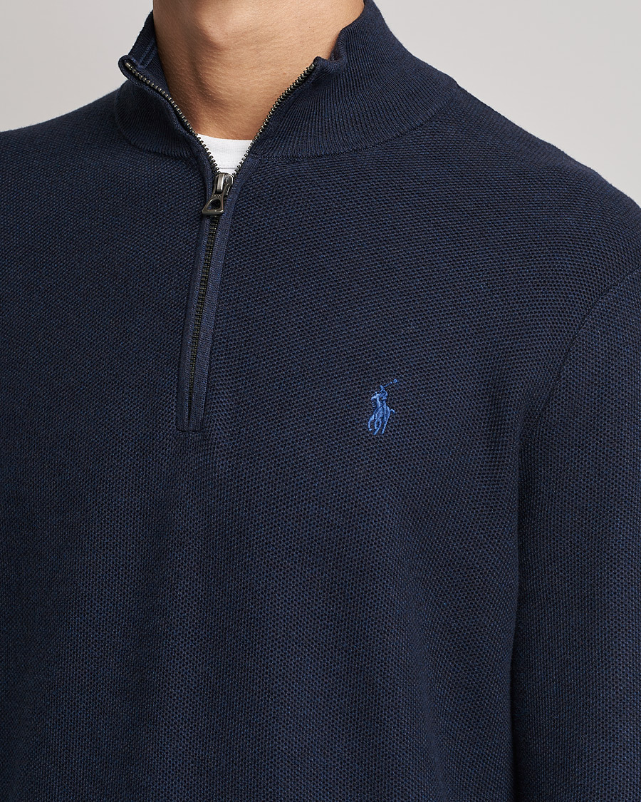 Herr | Tröjor | Polo Ralph Lauren | Textured Half-Zip Navy Heather