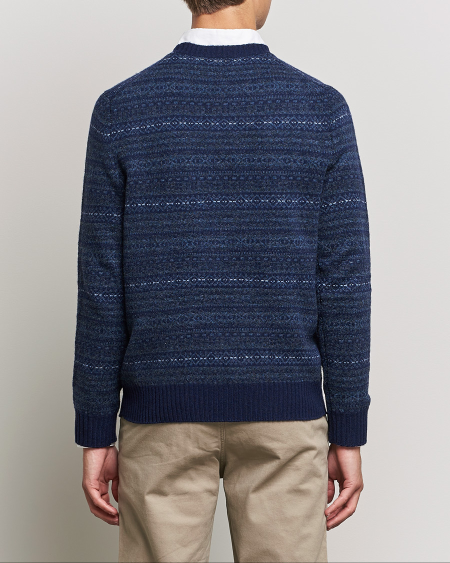 Herr | Tröjor | Polo Ralph Lauren | Wool/Cashmere Fairisle Knitted Sweater Navy