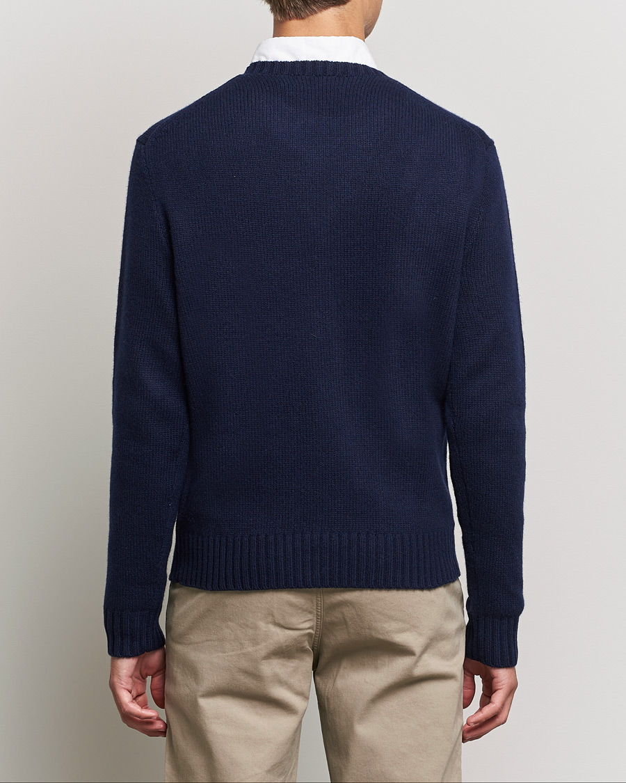 Herr | Tröjor | Polo Ralph Lauren | Wool Heritage Bear Knitted Sweater Navy