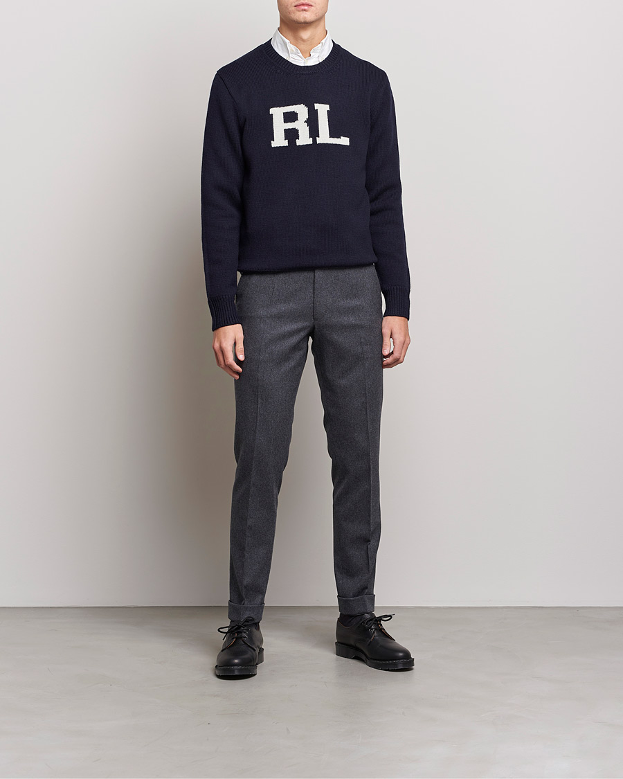 Herr |  | Polo Ralph Lauren | Wool Logo Knitted Sweater Hunter Navy