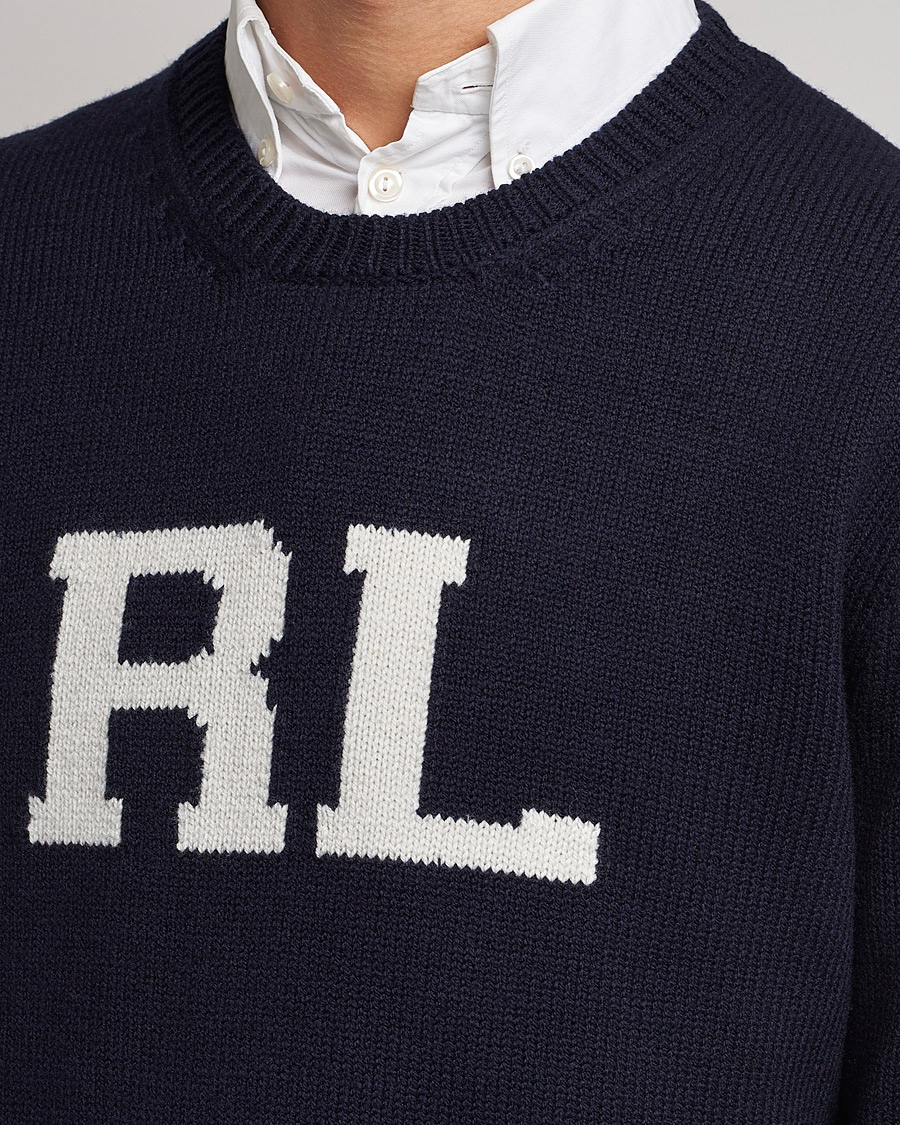 Herr | Tröjor | Polo Ralph Lauren | Wool Logo Knitted Sweater Hunter Navy