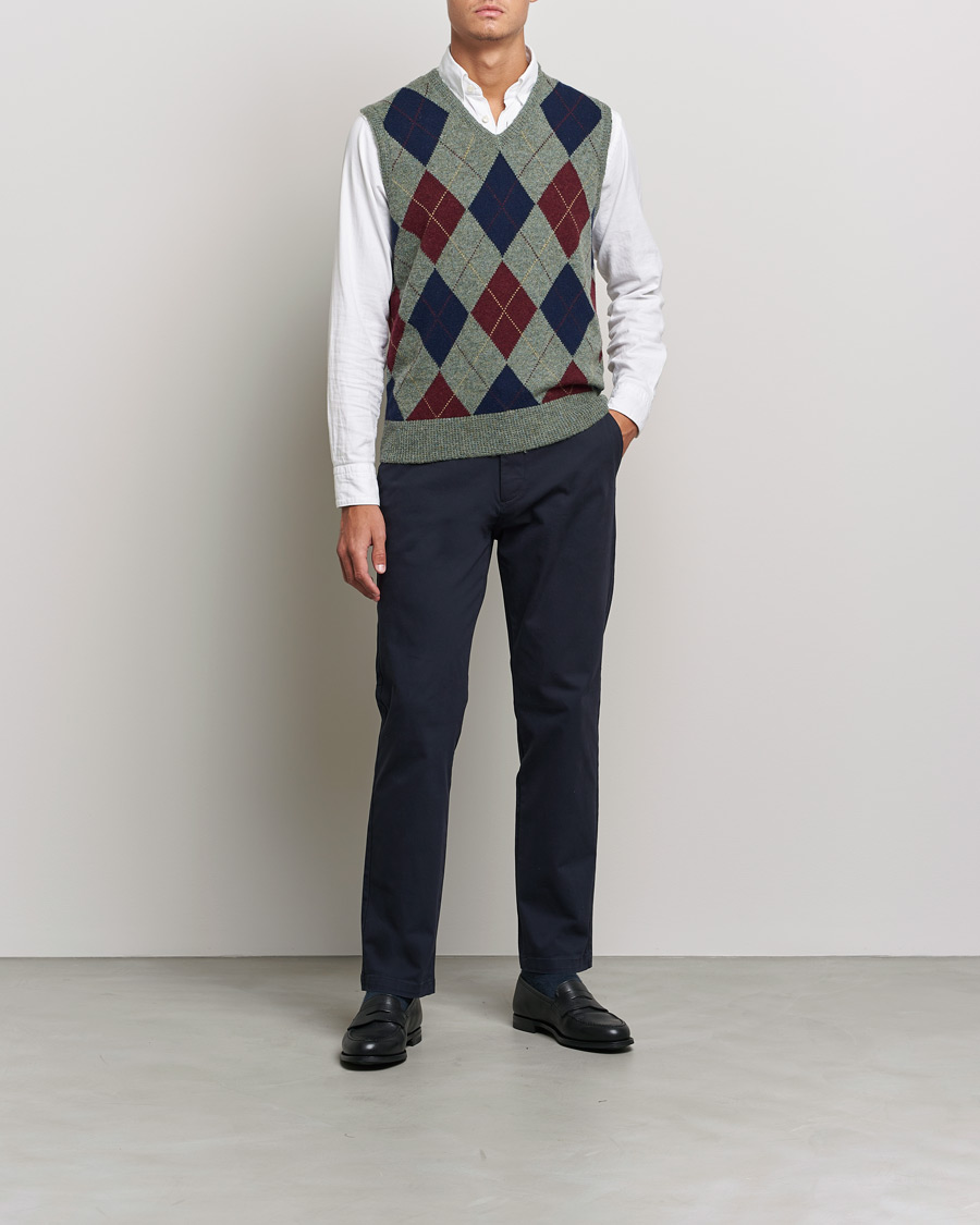 Herr | Tröjor | Polo Ralph Lauren | Wool Argyle Vest Green Multi
