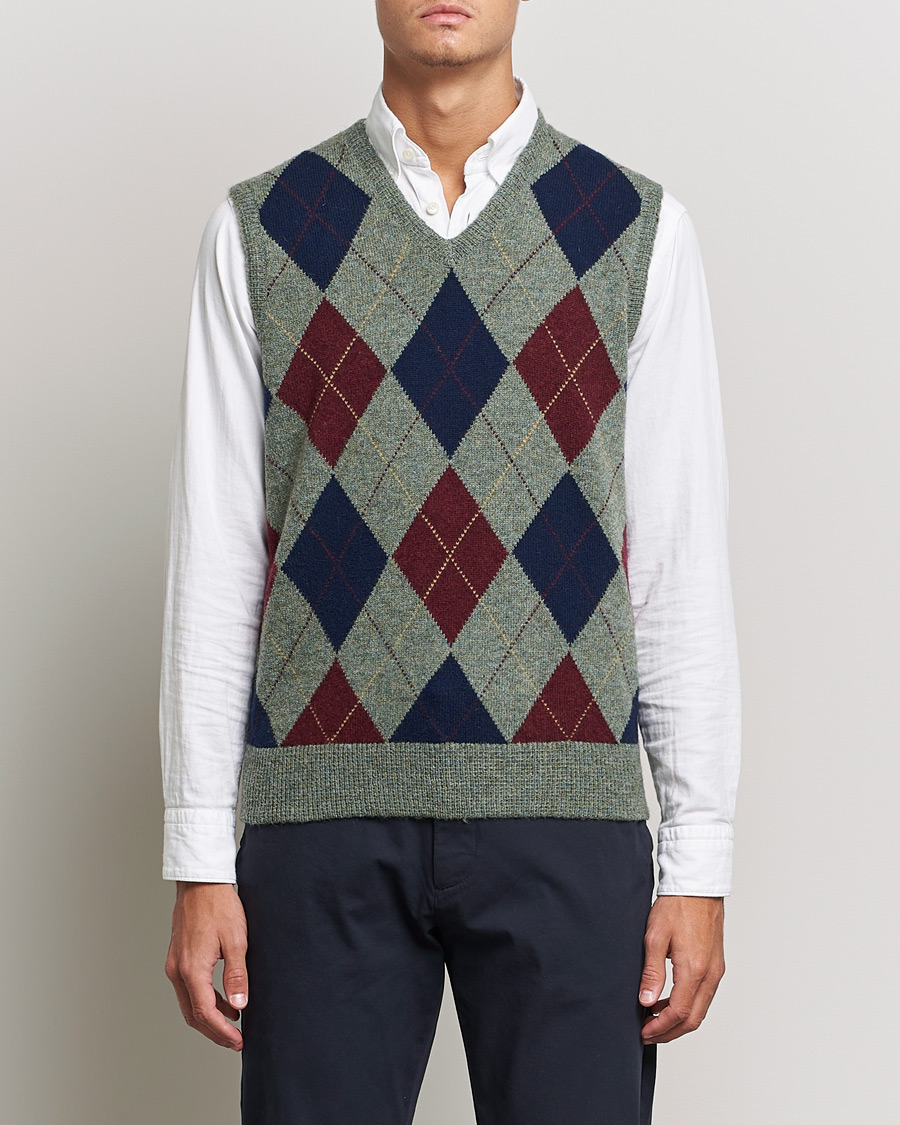 Herr | Tröjor | Polo Ralph Lauren | Wool Argyle Vest Green Multi