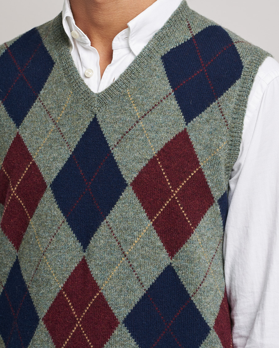 Herr | Tröjor | Polo Ralph Lauren | Wool Argyle Vest Green Multi