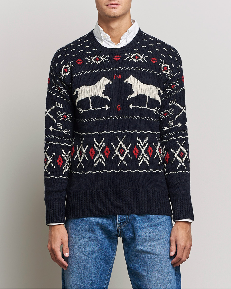 Herr | Tröjor | Polo Ralph Lauren | Wool Winter Knitted Sweater Navy Multi