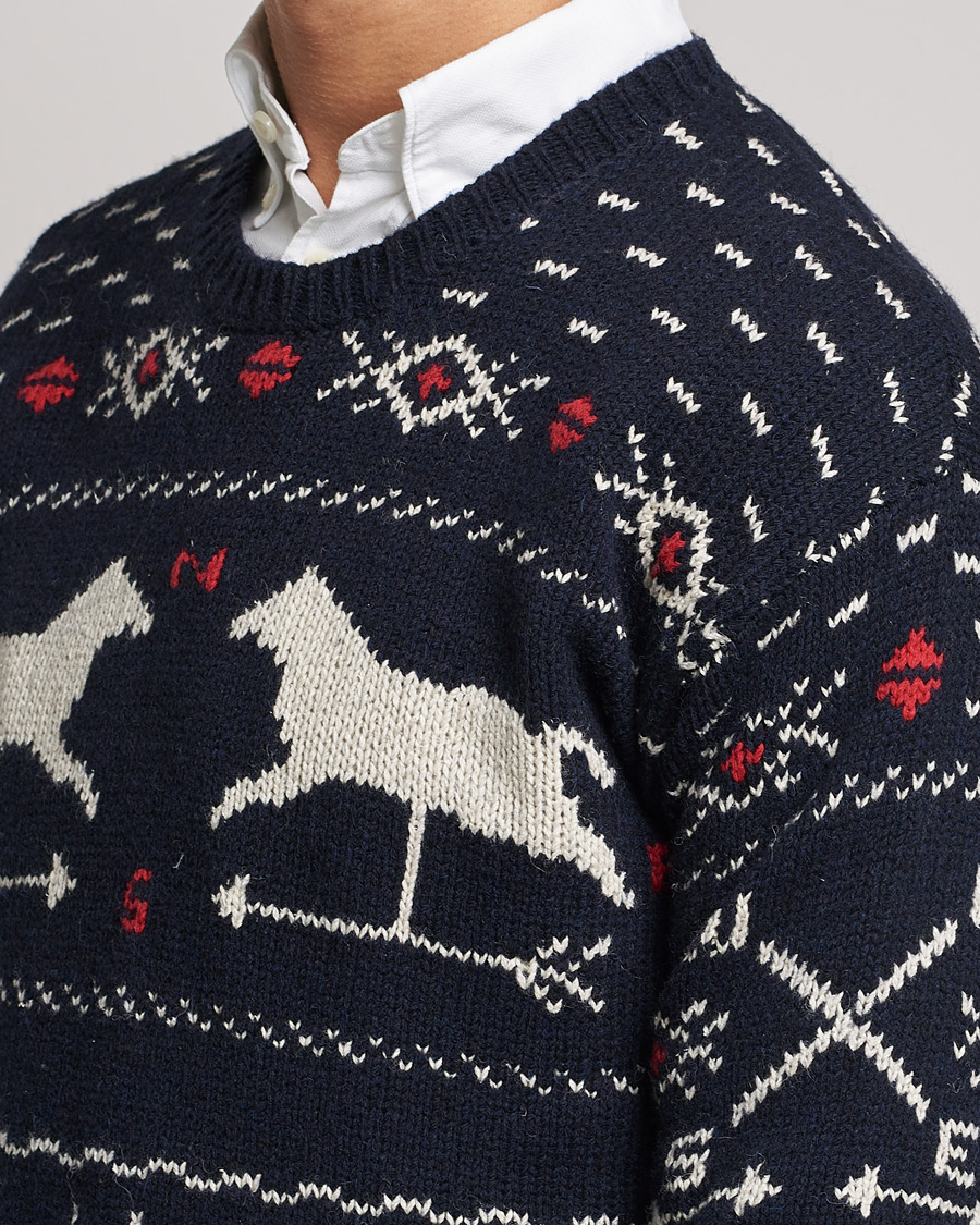 Herr | Tröjor | Polo Ralph Lauren | Wool Winter Knitted Sweater Navy Multi