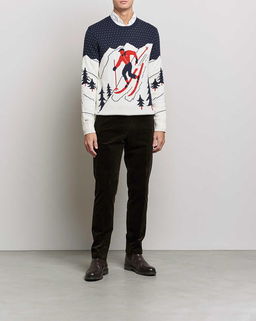 Herr | Tröjor | Polo Ralph Lauren | Cotton Ski Knitted Sweater Navy Multi