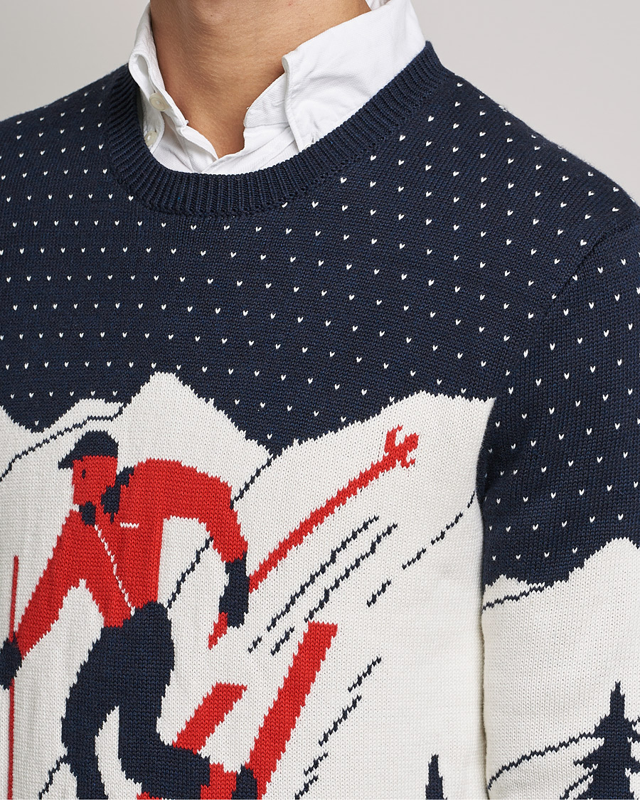 Herr | Tröjor | Polo Ralph Lauren | Cotton Ski Knitted Sweater Navy Multi
