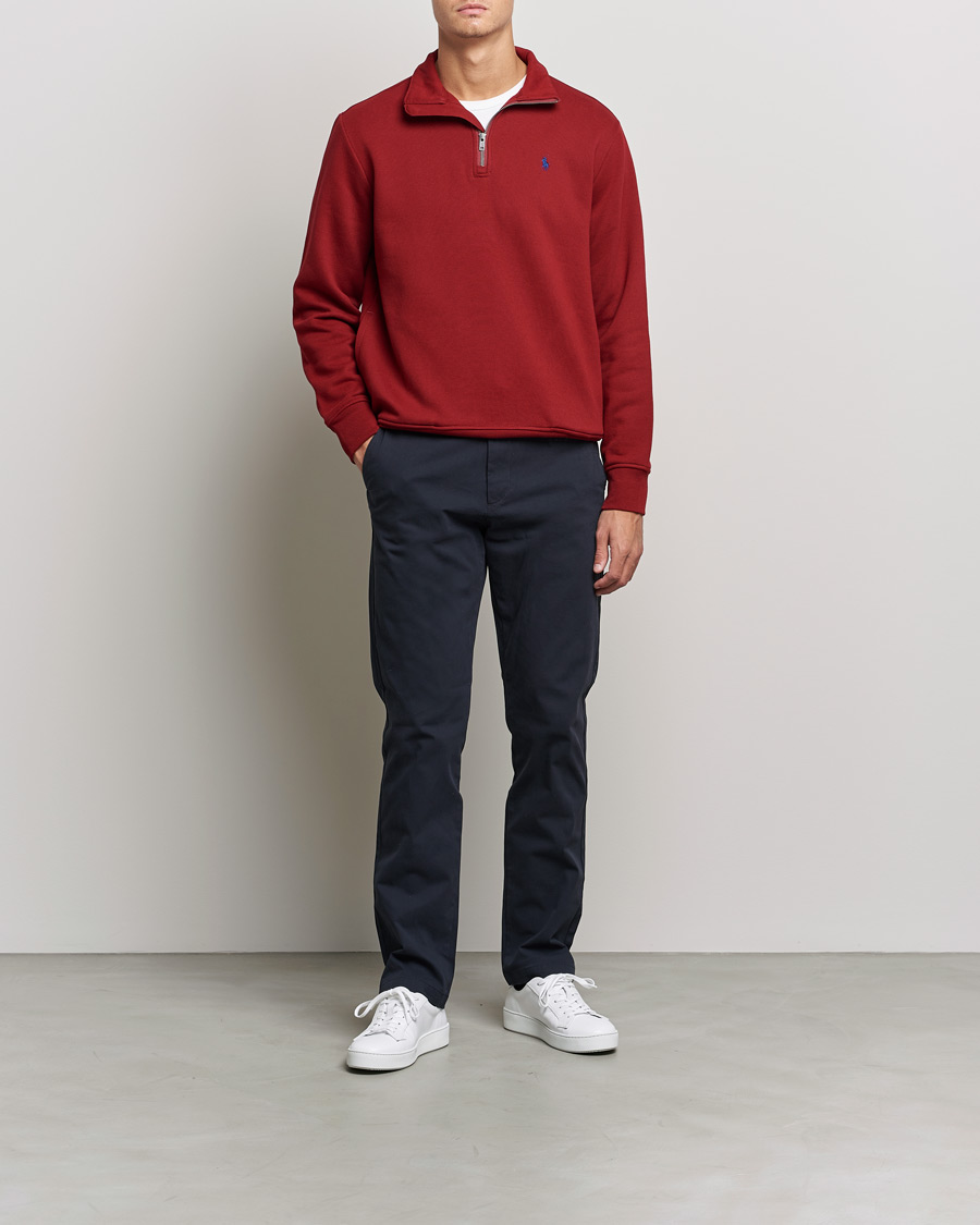 Herr | Tröjor | Polo Ralph Lauren | Fleece Jersey Half Zip Holiday Red