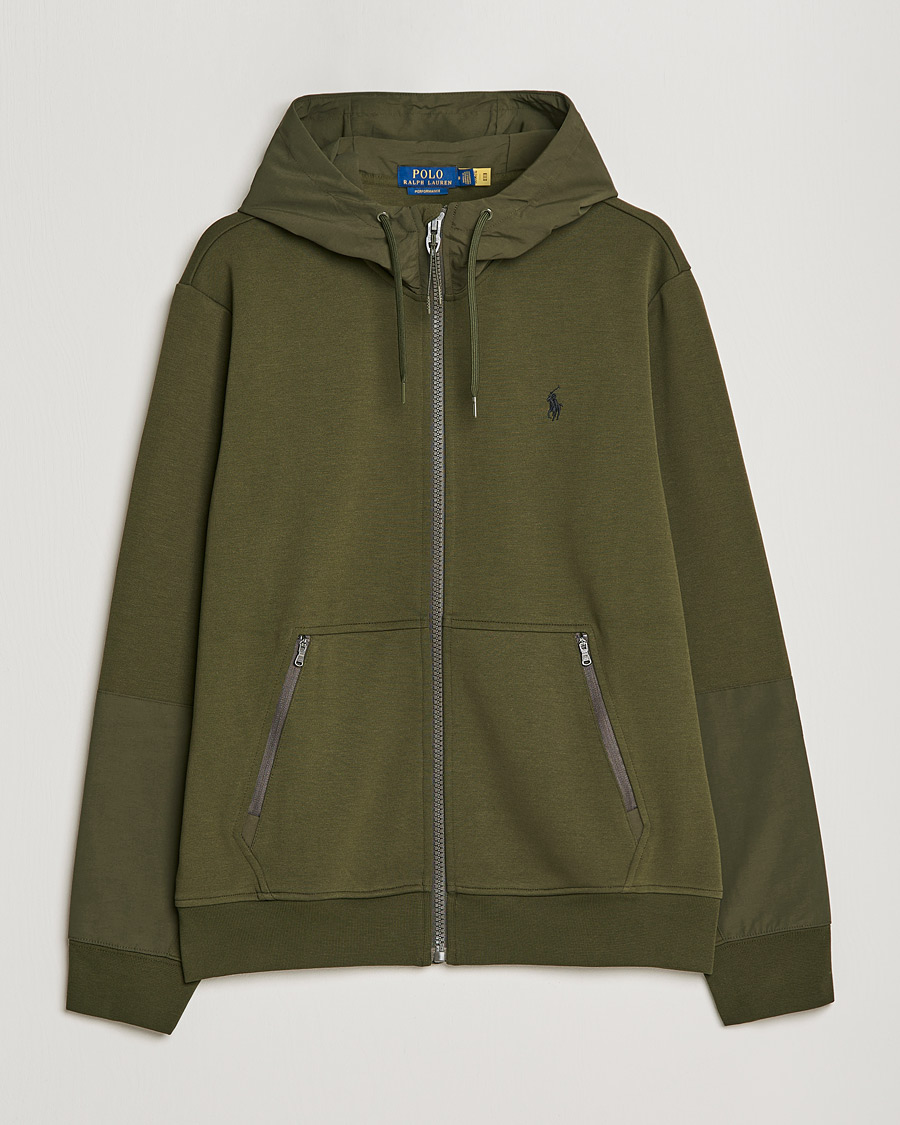 Herr | Tröjor | Polo Ralph Lauren | Double Knit Full Zip Hoodie Army Olive