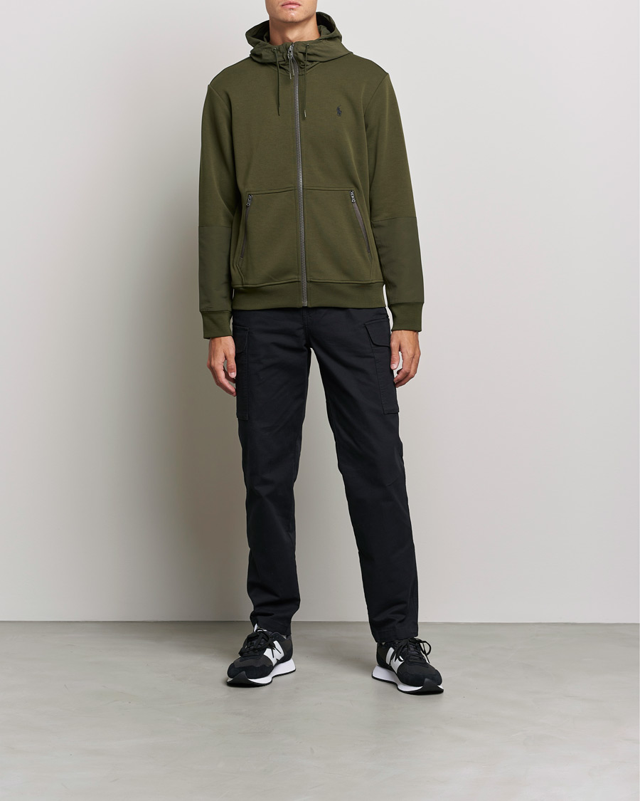 Herr | Tröjor | Polo Ralph Lauren | Double Knit Full Zip Hoodie Army Olive