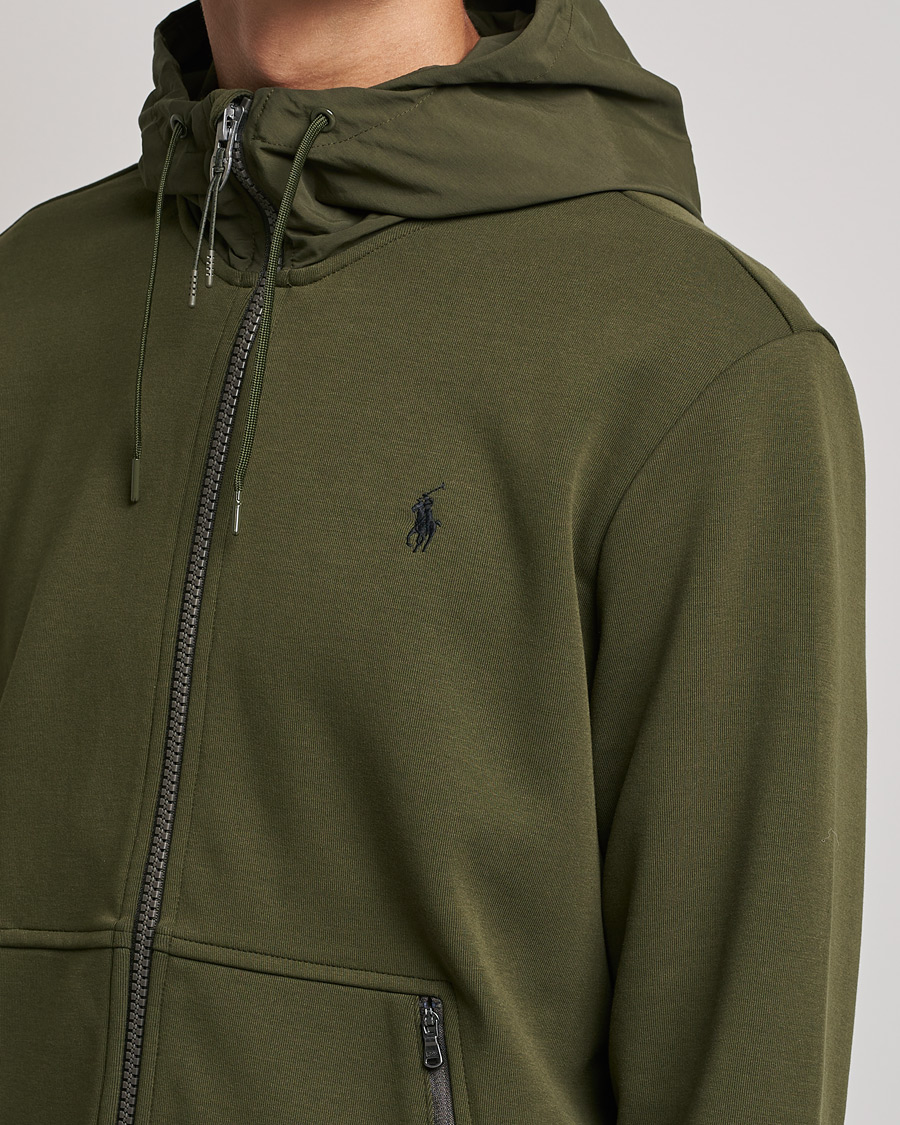 Herr | Tröjor | Polo Ralph Lauren | Double Knit Full Zip Hoodie Army Olive