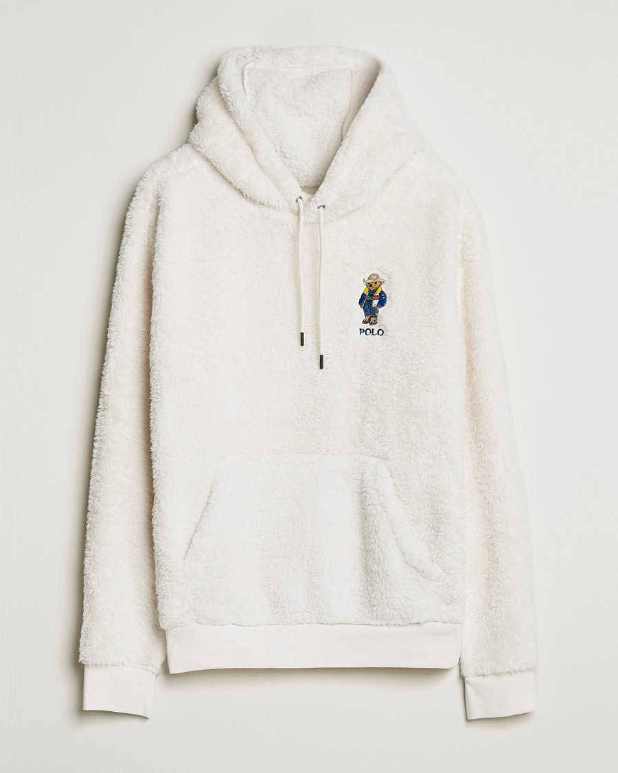 Herr | Tröjor | Polo Ralph Lauren | Curly Sherpa Bear Hoodie Antique Cream