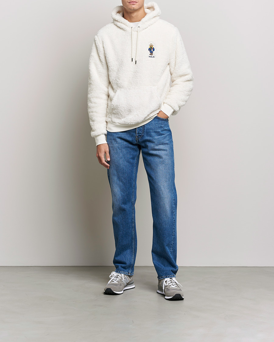 Herr | Tröjor | Polo Ralph Lauren | Curly Sherpa Bear Hoodie Antique Cream