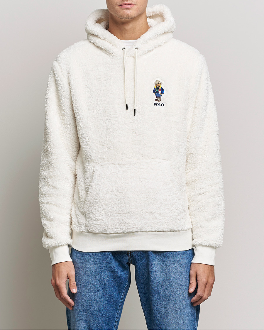 Herr | Tröjor | Polo Ralph Lauren | Curly Sherpa Bear Hoodie Antique Cream