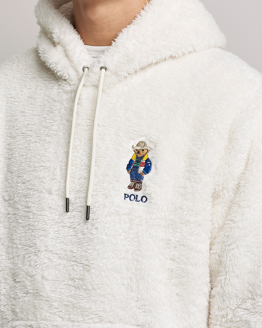 Herr | Tröjor | Polo Ralph Lauren | Curly Sherpa Bear Hoodie Antique Cream