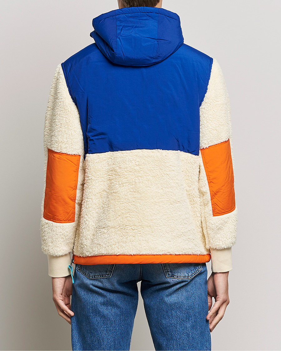 Herr | Tröjor | Polo Ralph Lauren | Curly Sherpa/Nylon Half Zip Hoodie Cream Multi