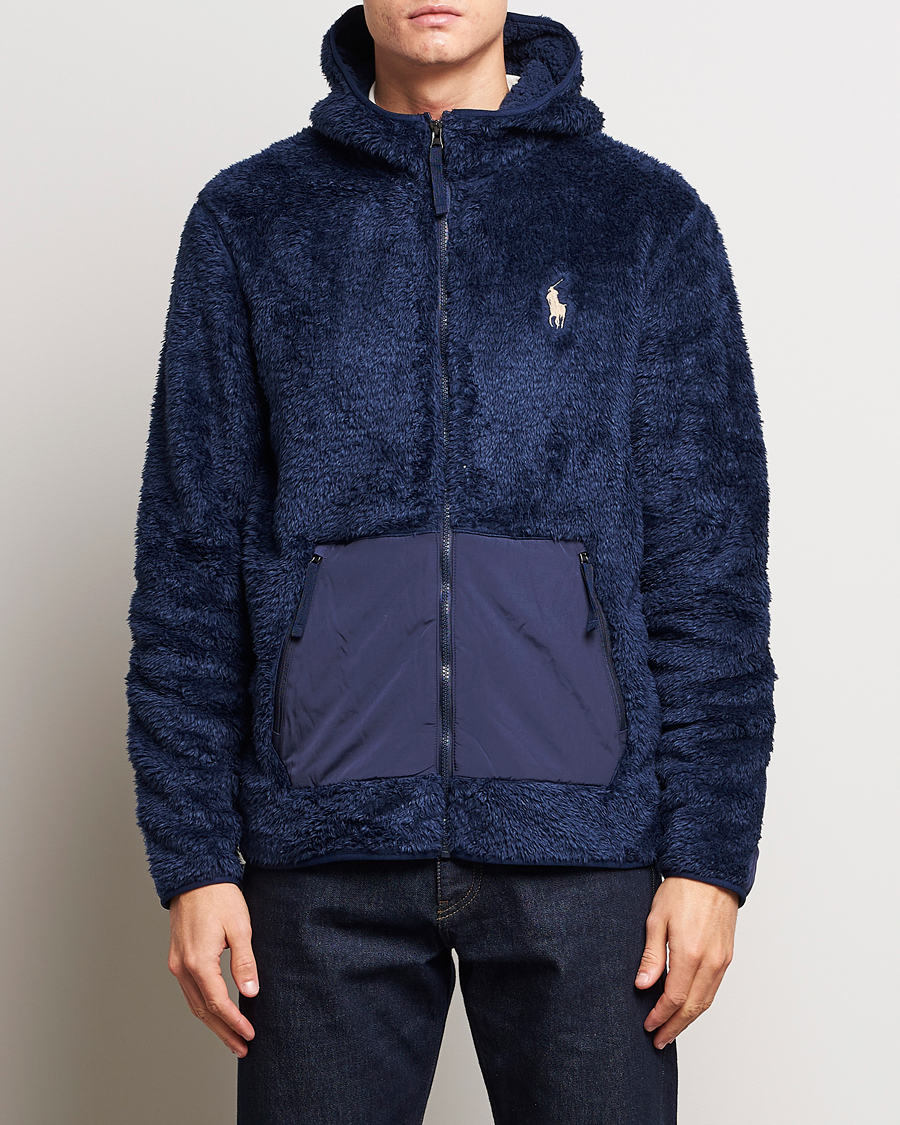 Herr | Tröjor | Polo Ralph Lauren | Curly Sherpa Full Zip Hoodie Newport Navy