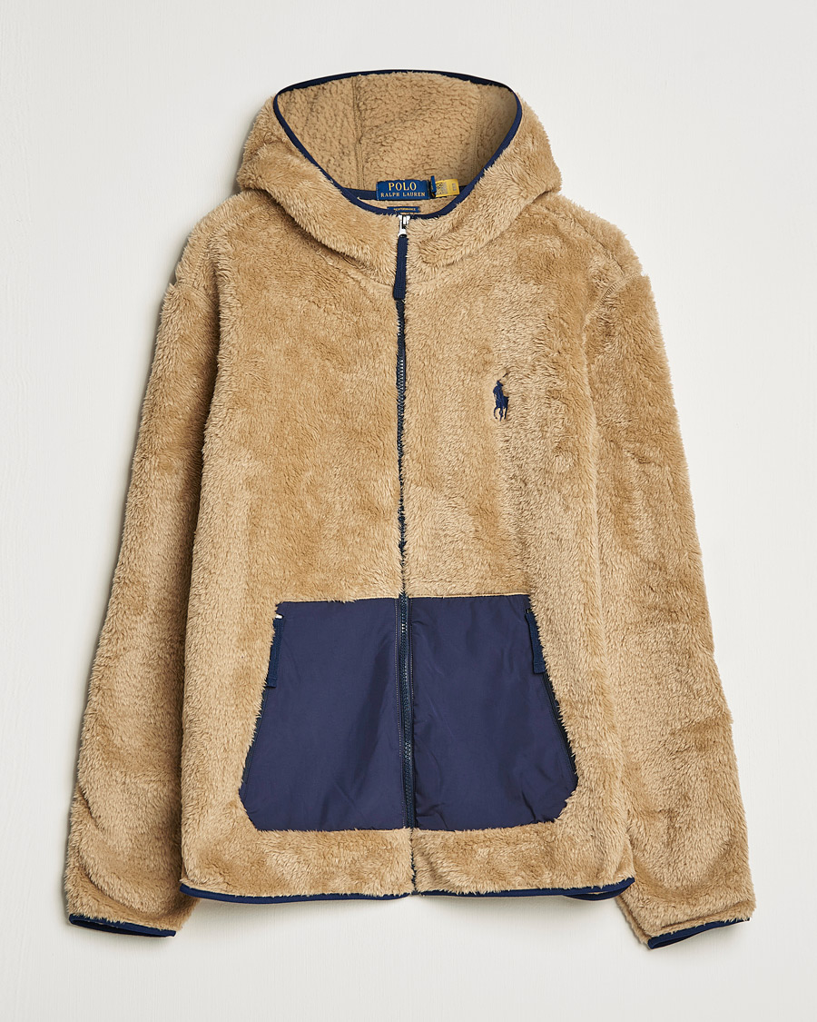 Herr | Tröjor | Polo Ralph Lauren | Curly Sherpa Full Zip Hoodie Vintage Khaki