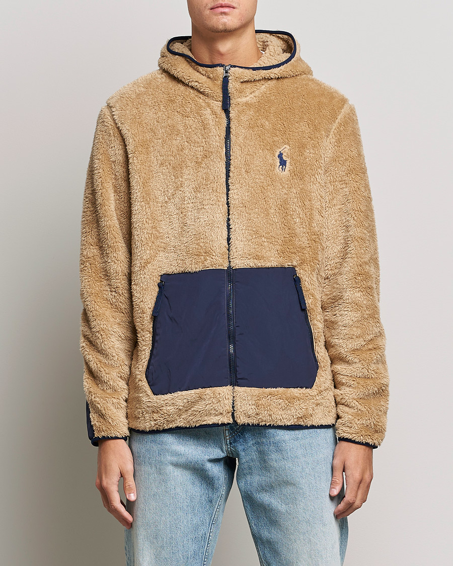 Herr | Tröjor | Polo Ralph Lauren | Curly Sherpa Full Zip Hoodie Vintage Khaki