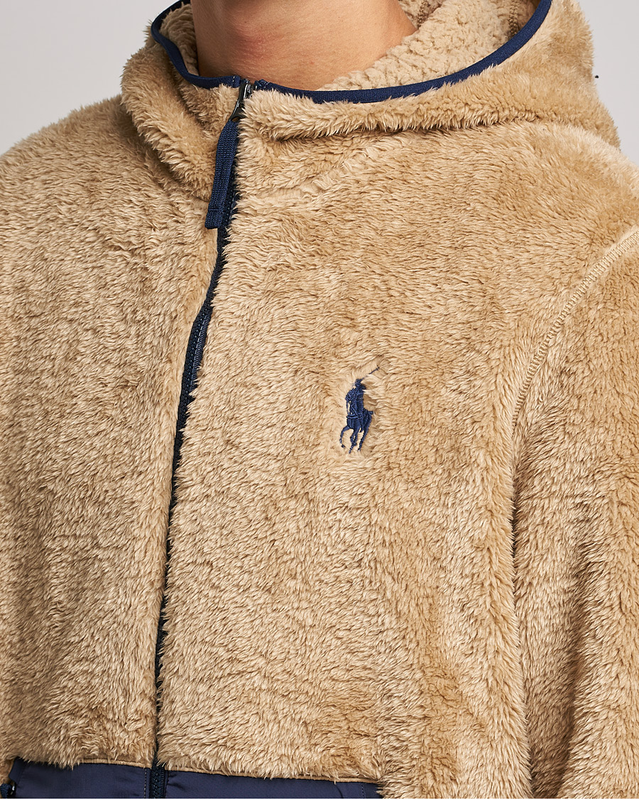 Herr | Tröjor | Polo Ralph Lauren | Curly Sherpa Full Zip Hoodie Vintage Khaki