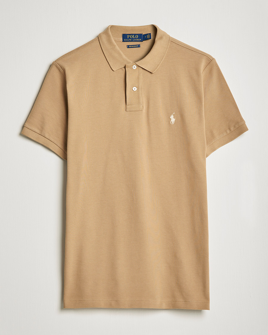 Herr | Pikéer | Polo Ralph Lauren | Custom Slim Fit Polo Luxury Tan