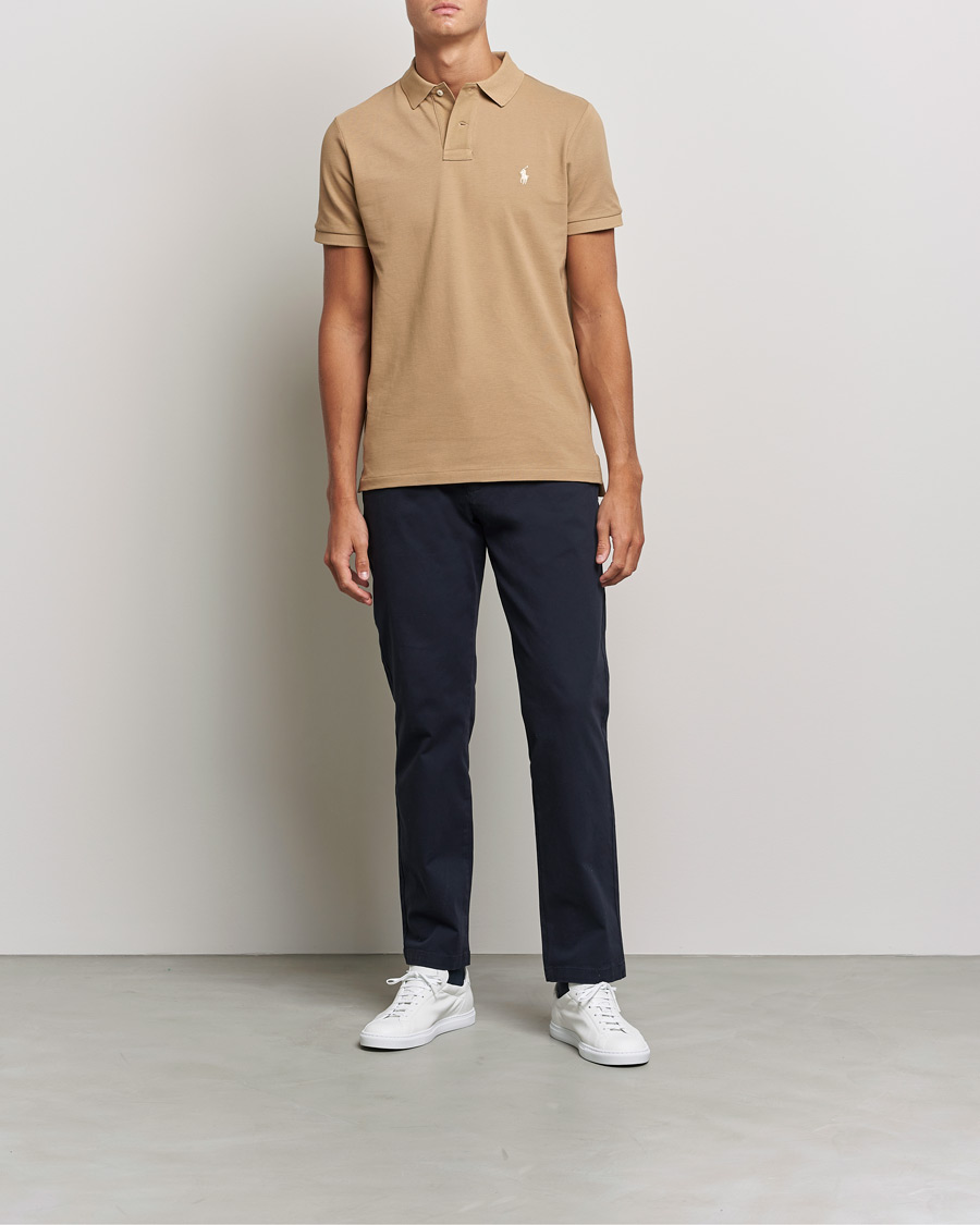 Herr | Pikéer | Polo Ralph Lauren | Custom Slim Fit Polo Luxury Tan